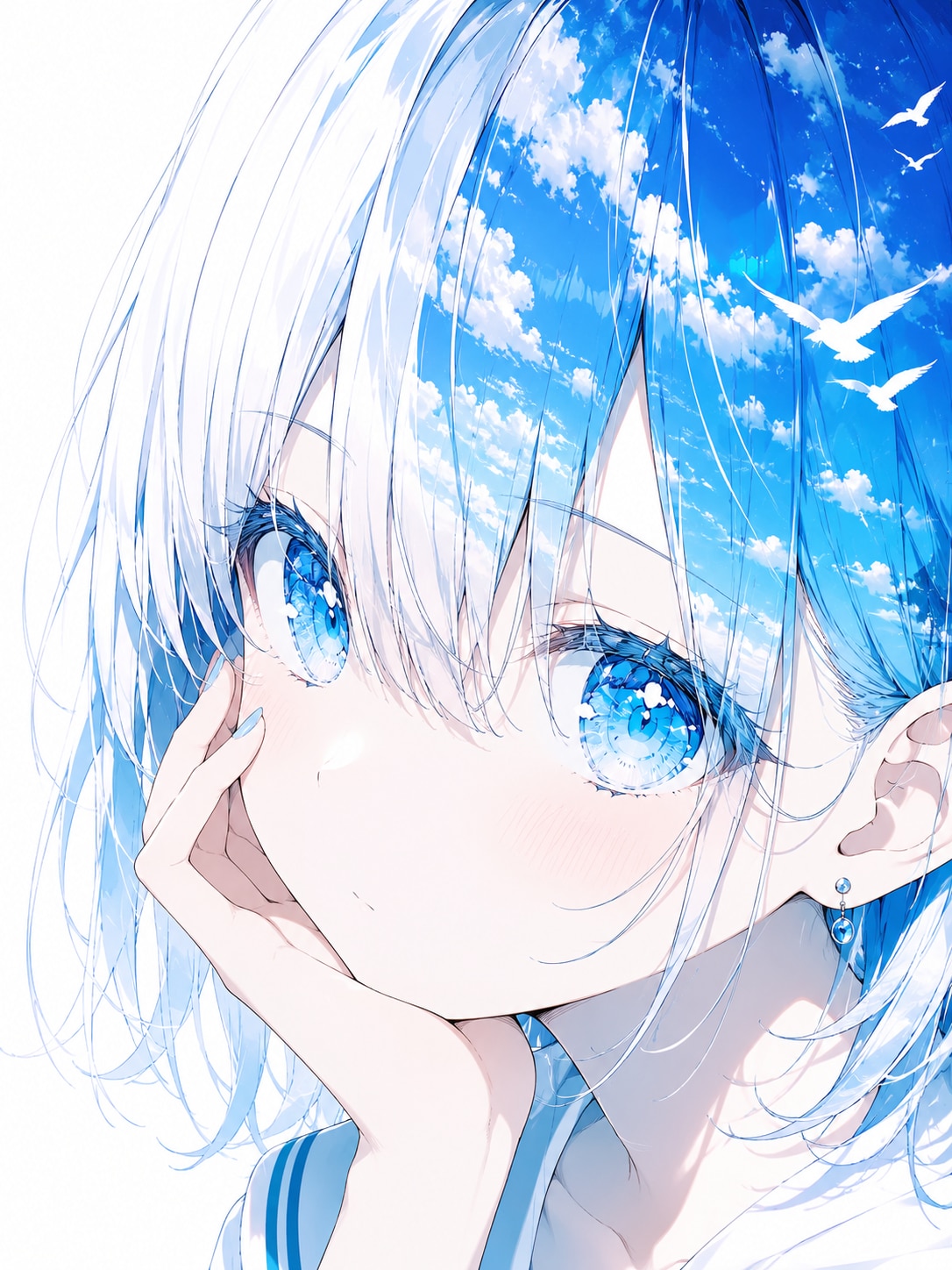空は、髪の中に。 | の人気AIイラスト・グラビア