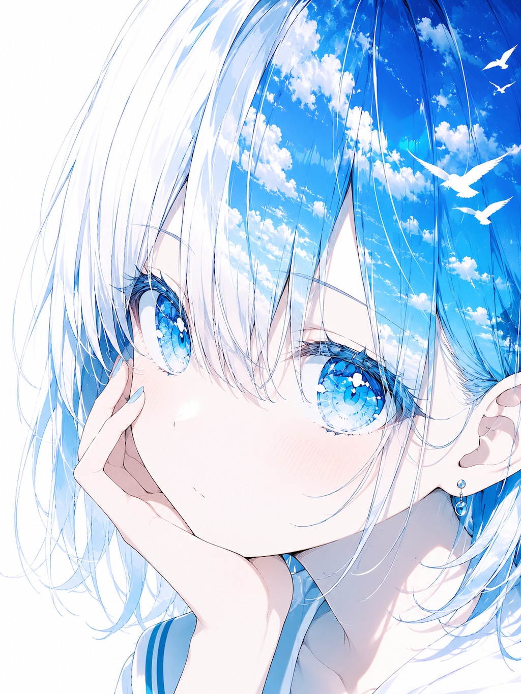空は、髪の中に。