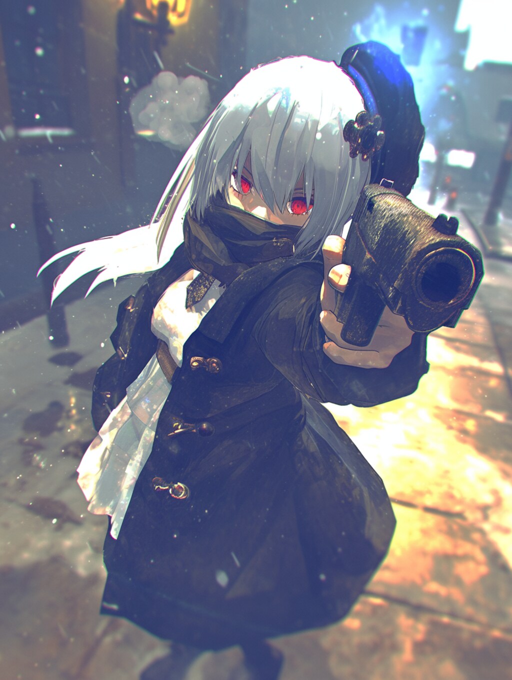 冬の街のヒットマンちゃん