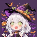 ハロウィンの白髪ちゃん 2枚目