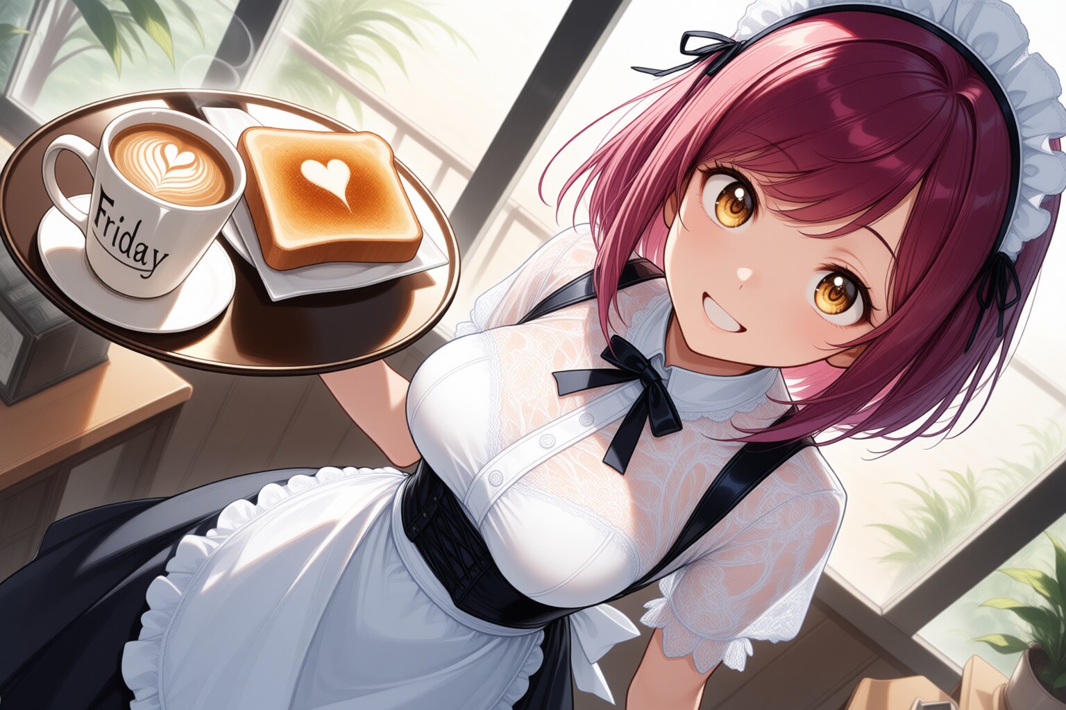 おはようございます（挨拶メイドの芽衣ちゃん）