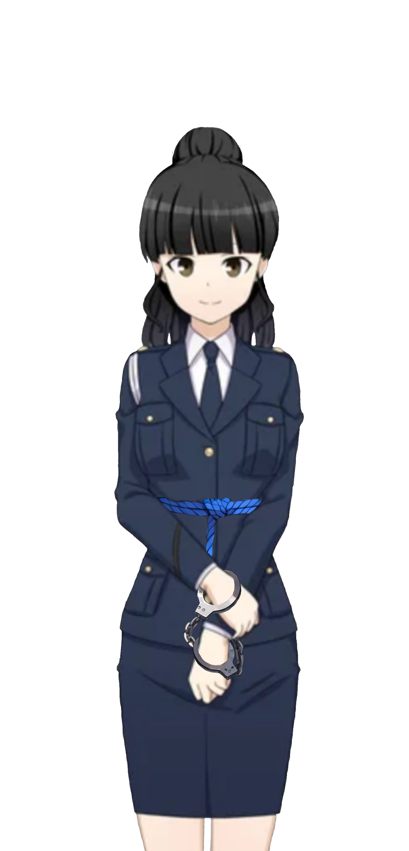 婦警の腰縄姿