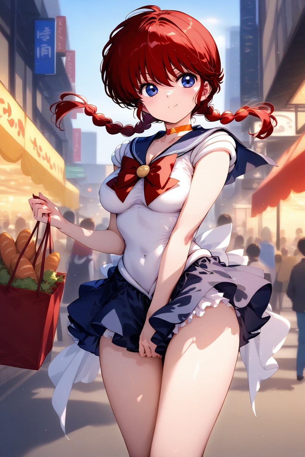 らんま、セーラームーンのコスプレをする