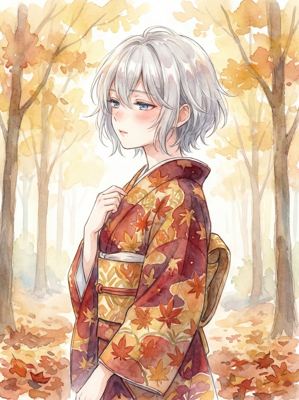 Gemini3Proで水彩着物