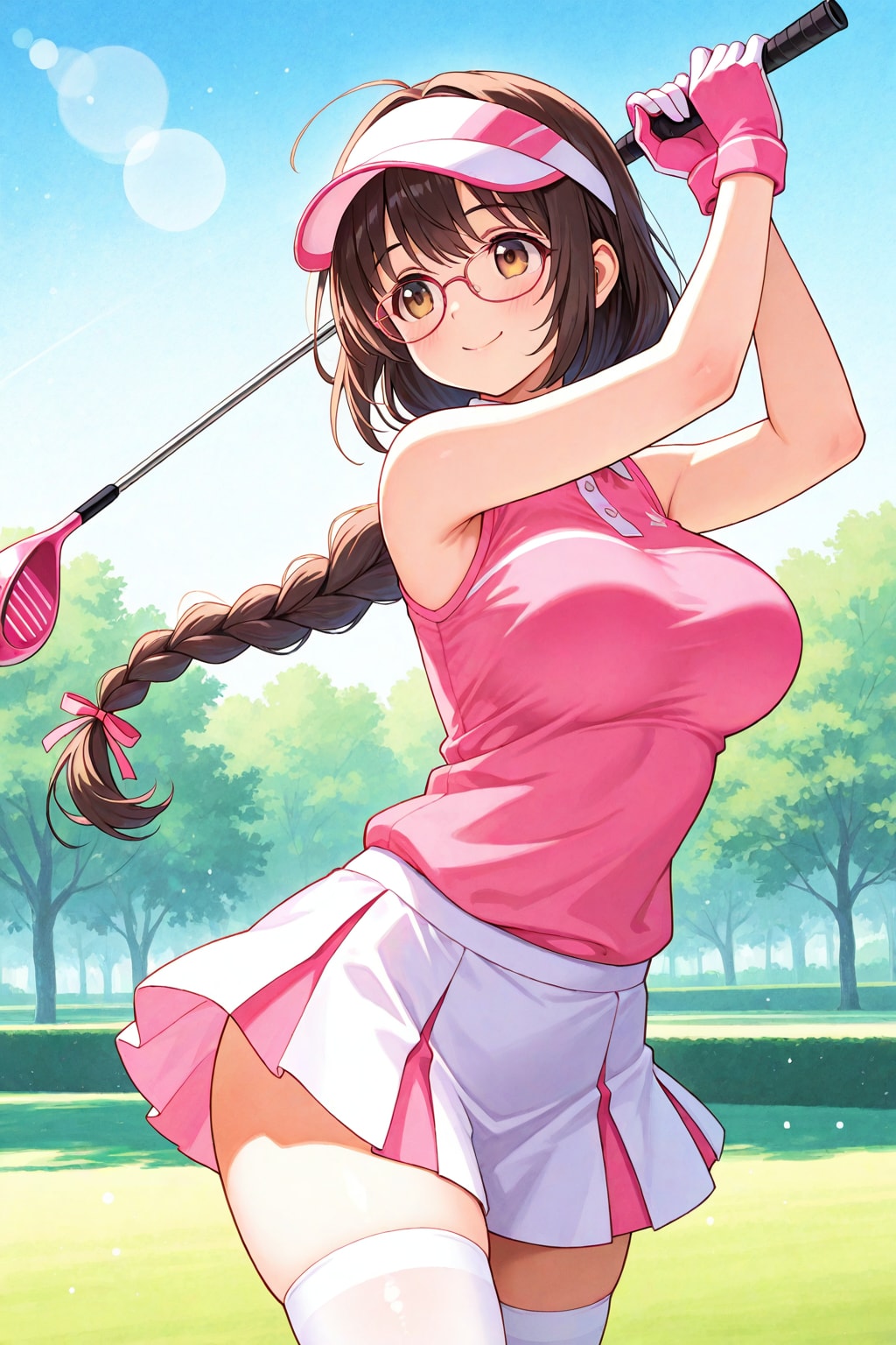 こう見えてゴルフは得意です(ウソ)