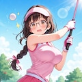 こう見えてゴルフは得意です(ウソ) 2枚目