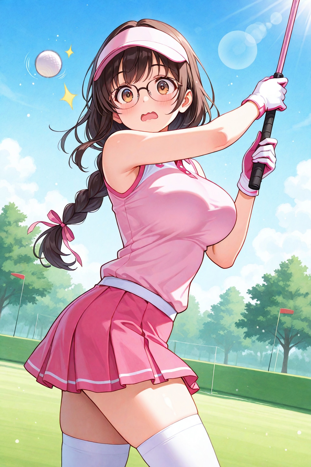 こう見えてゴルフは得意です(ウソ)