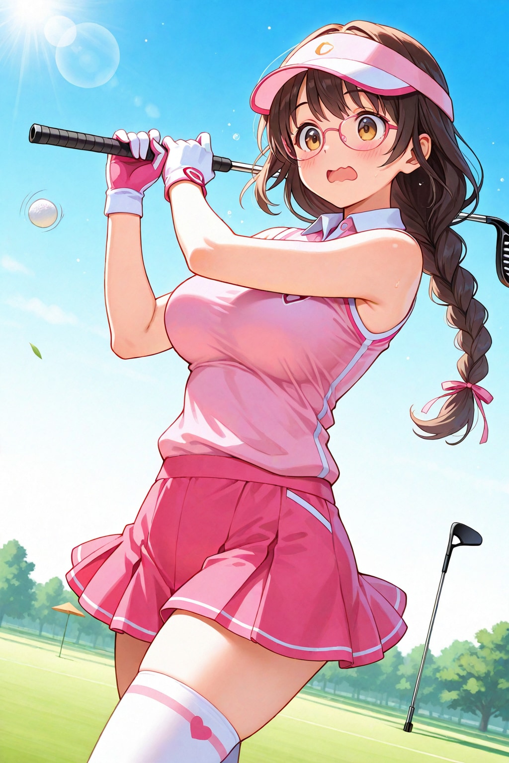 こう見えてゴルフは得意です(ウソ)