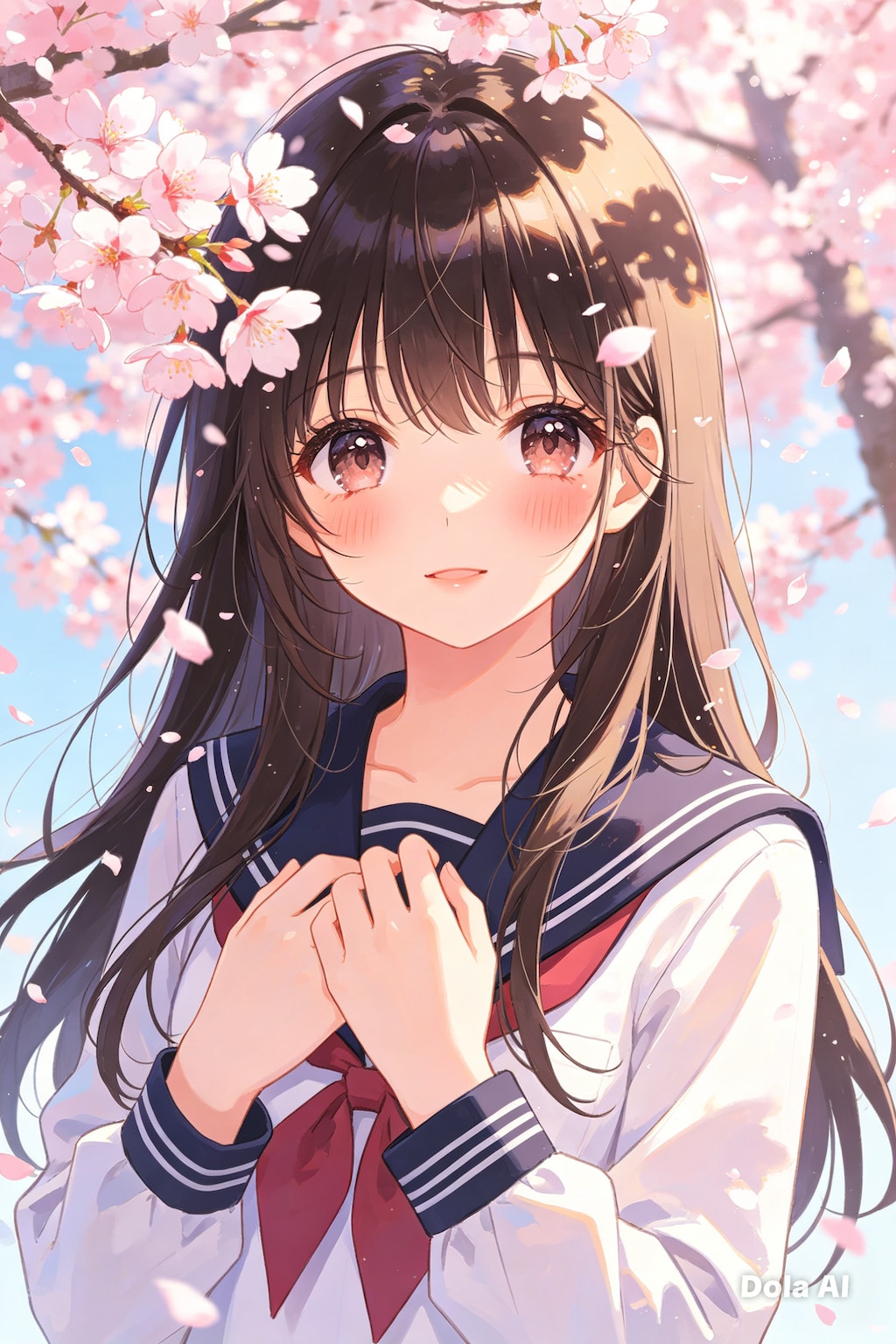 女の子、アニメ風のイラスト