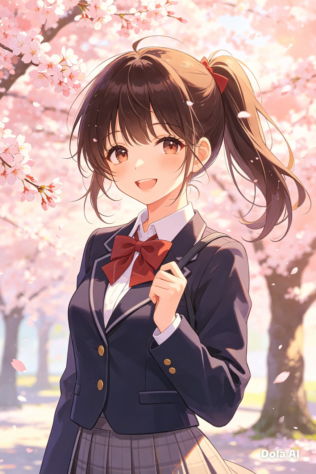 女の子、アニメ風のイラスト