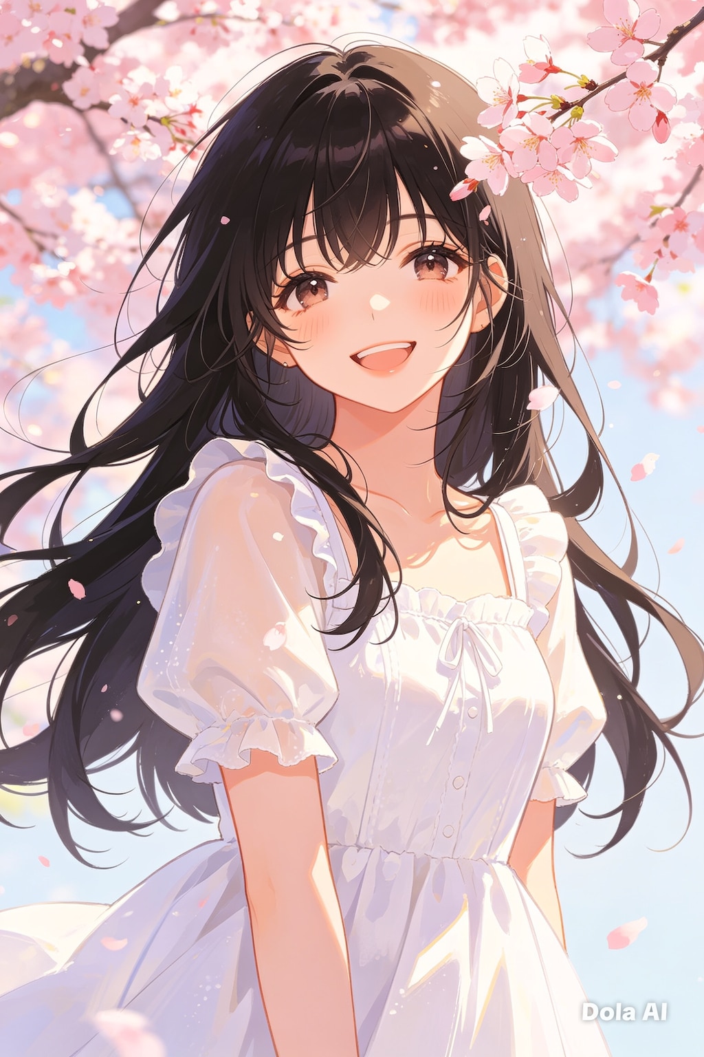 女の子、アニメ風のイラスト