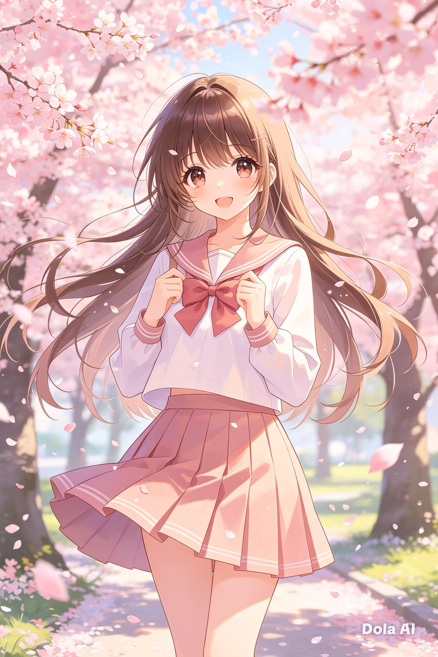 女の子、アニメ風のイラスト