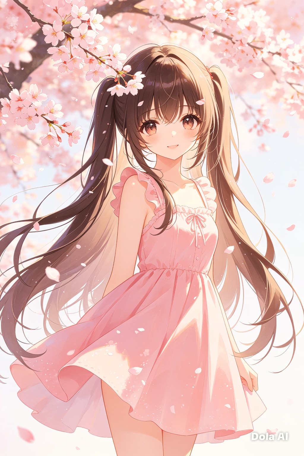 女の子、アニメ風のイラスト