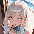 美月ちゃん校内写生 2枚目