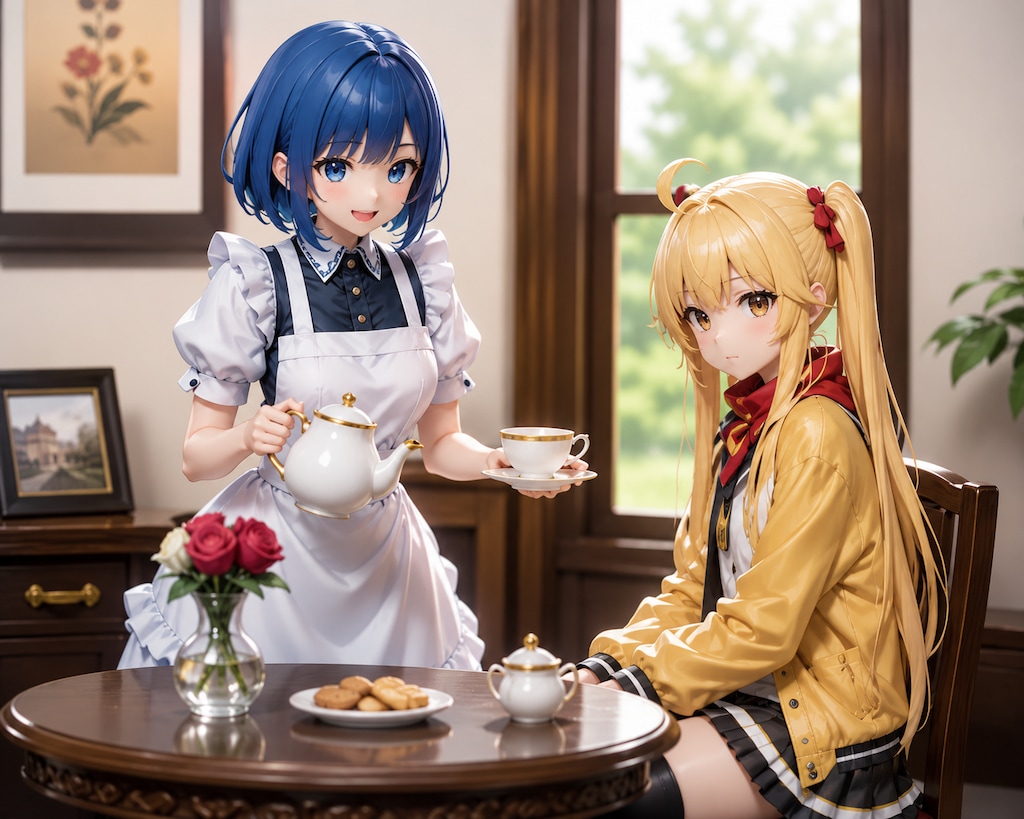 ミラさんとお茶会してるフィギュアだよ　弾