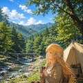 アウトドアを楽しむ女の子 3枚目