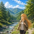 アウトドアを楽しむ女の子 4枚目