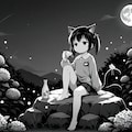 岩上の月見酒 6枚目