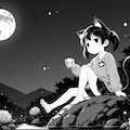 岩上の月見酒 3枚目