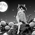 岩上の月見酒 2枚目