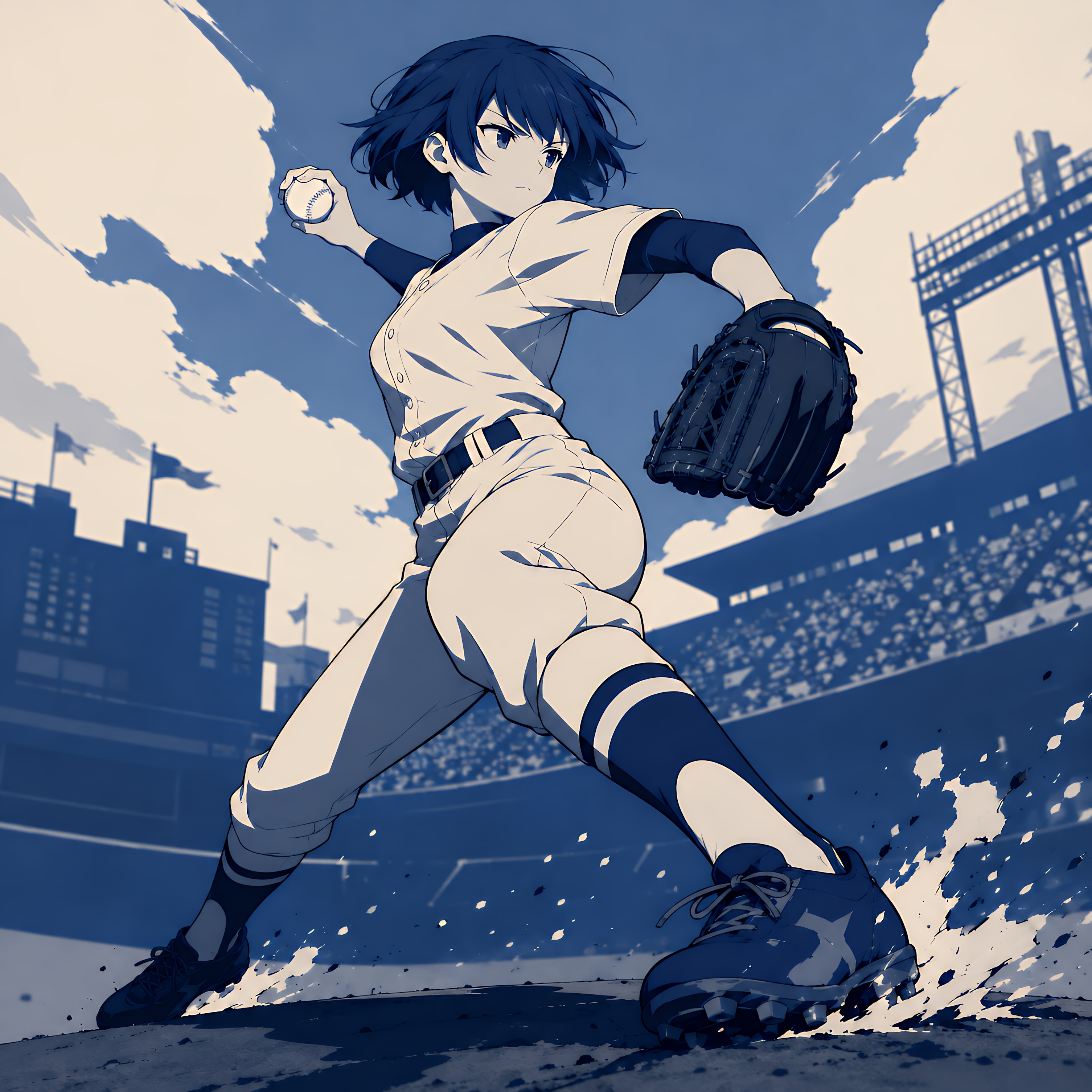 青へ投げる | の人気AIイラスト・グラビア