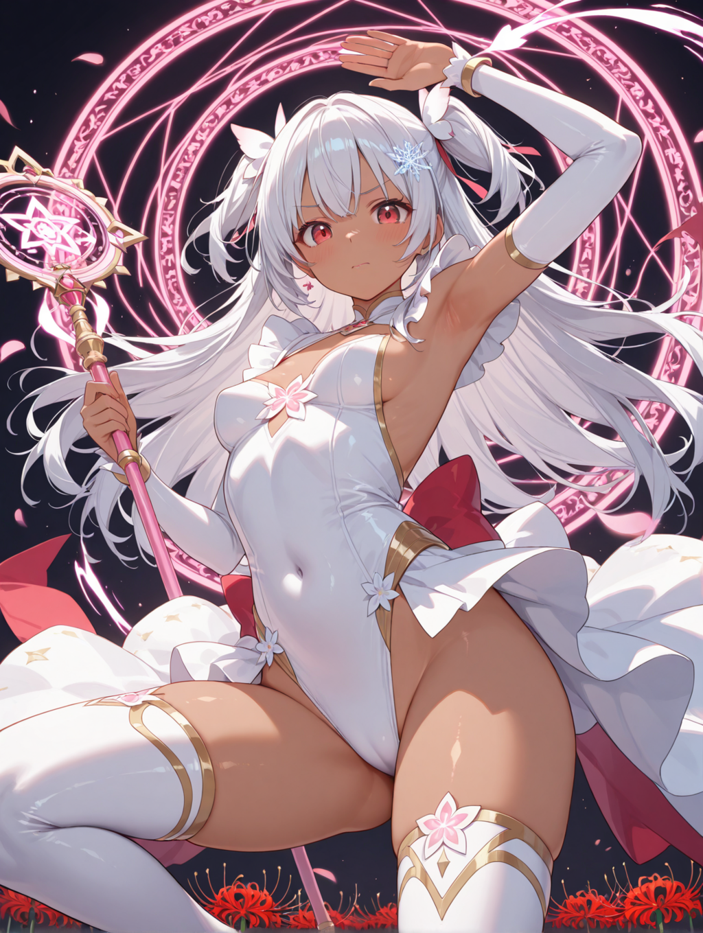 魔法娘４オルタの戦闘_白曼殊沙華