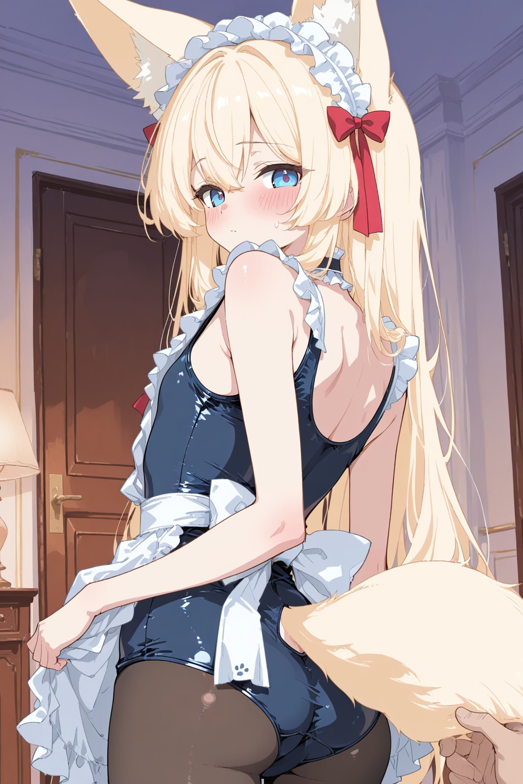 朝のスク水