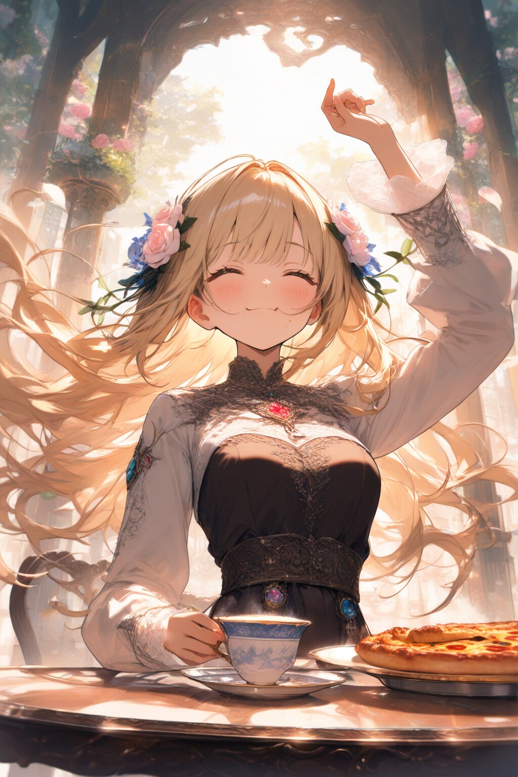 ピザのおかわりくださるー？