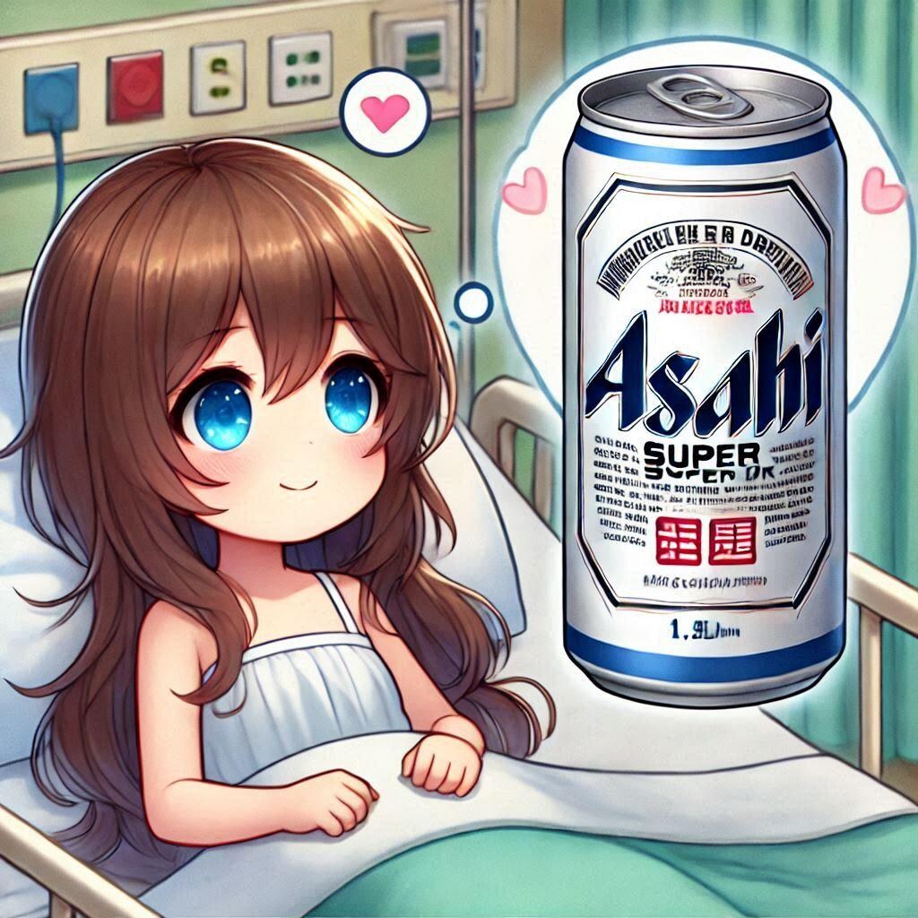 退院したら美味しいものを食べようと考えている小さな女の子
