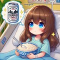 退院したら美味しいものを食べようと考えている小さな女の子 2枚目