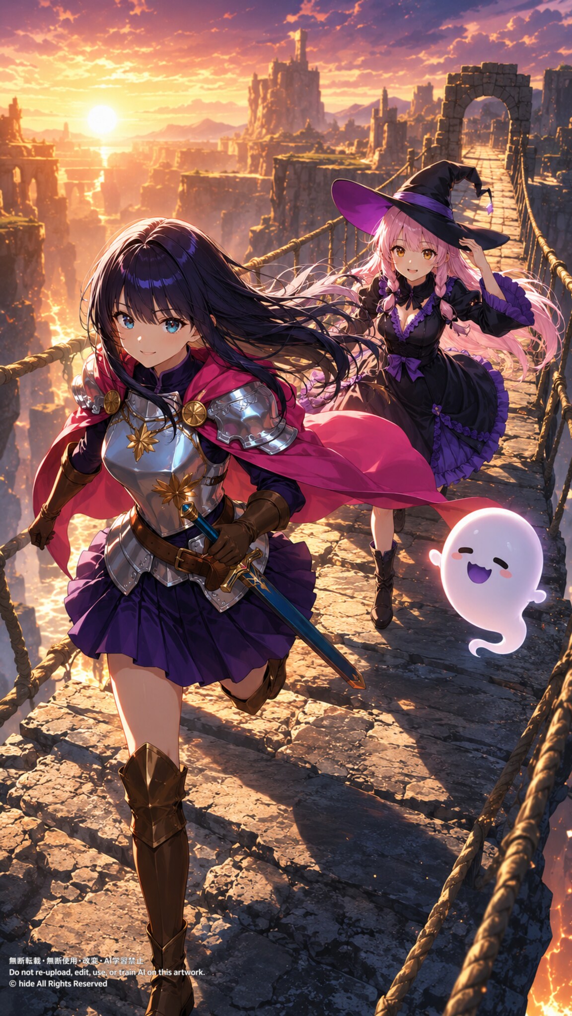 ⚔️🪄 美月さんたち、夕空の冒険へ | の人気AIイラスト・グラビア