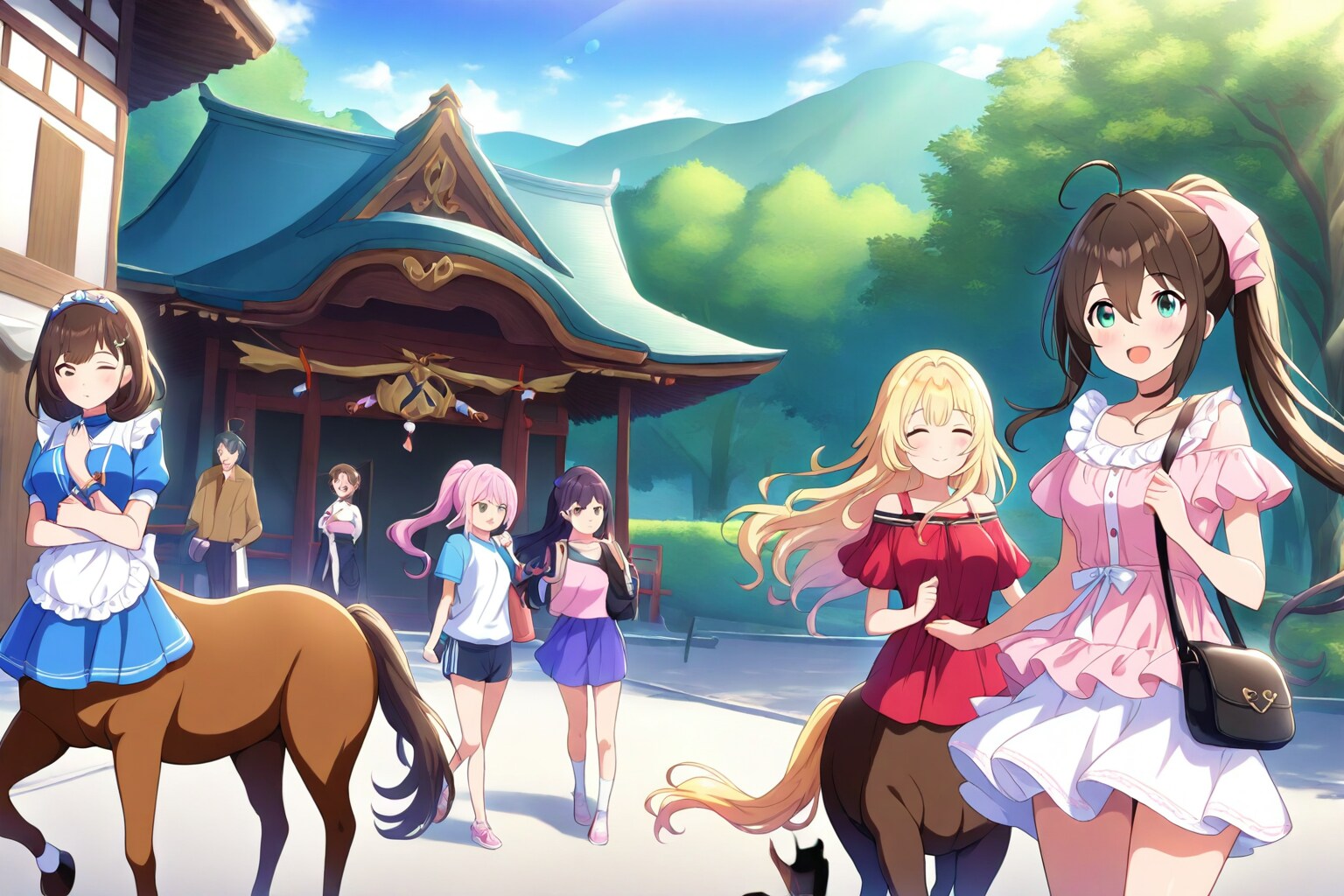 ケンタウロスと少女たち | の人気AIイラスト・グラビア