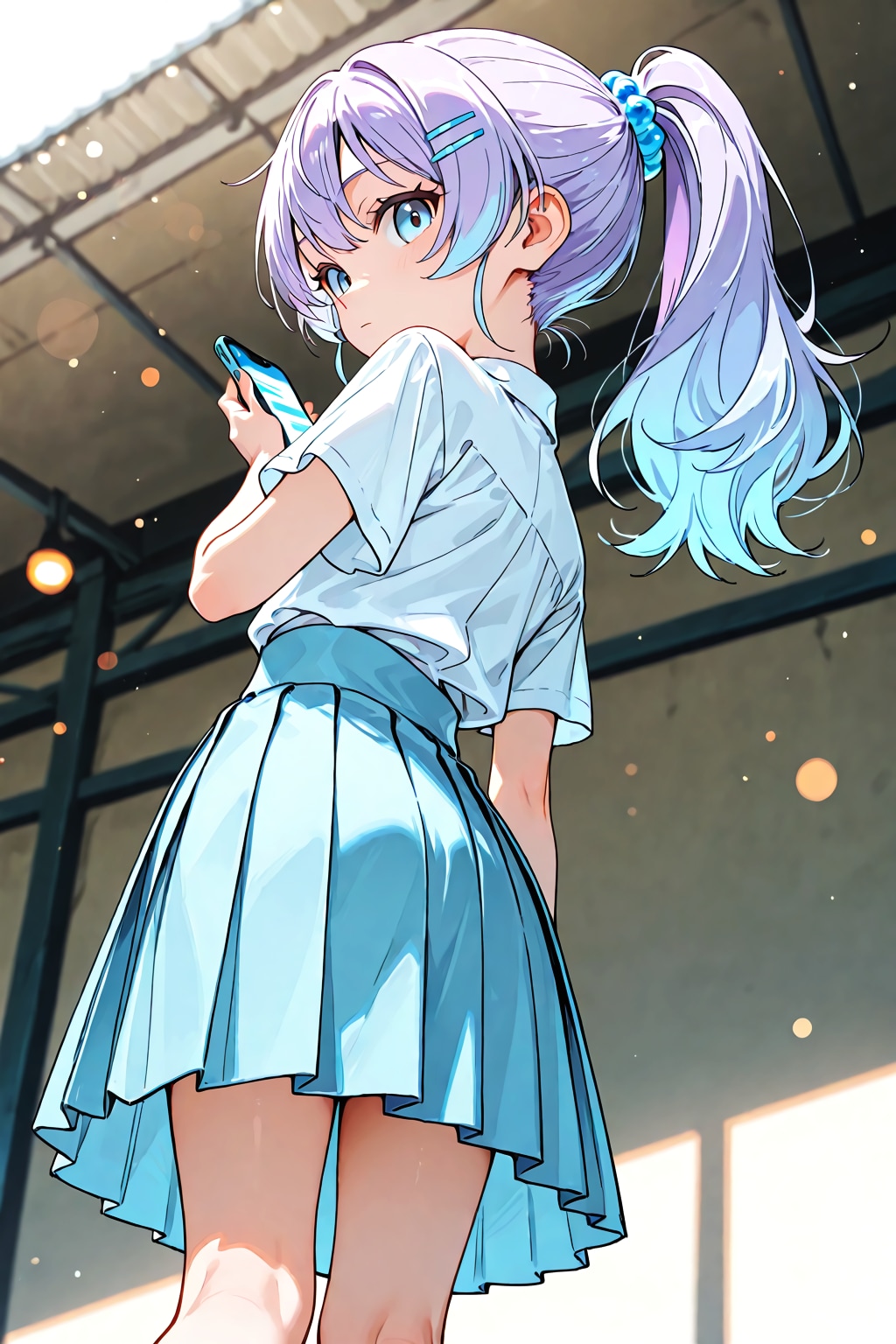 真下からの視線