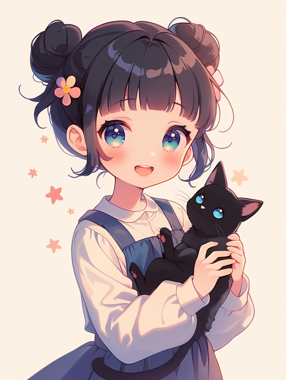 猫🐈とおだんごちゃん🍡✨20 | の人気AIイラスト・グラビア