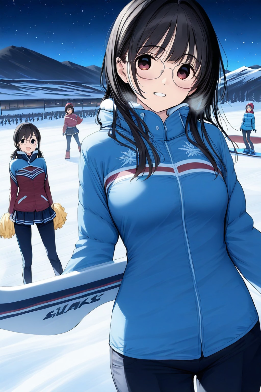 雪国のメガネっ子