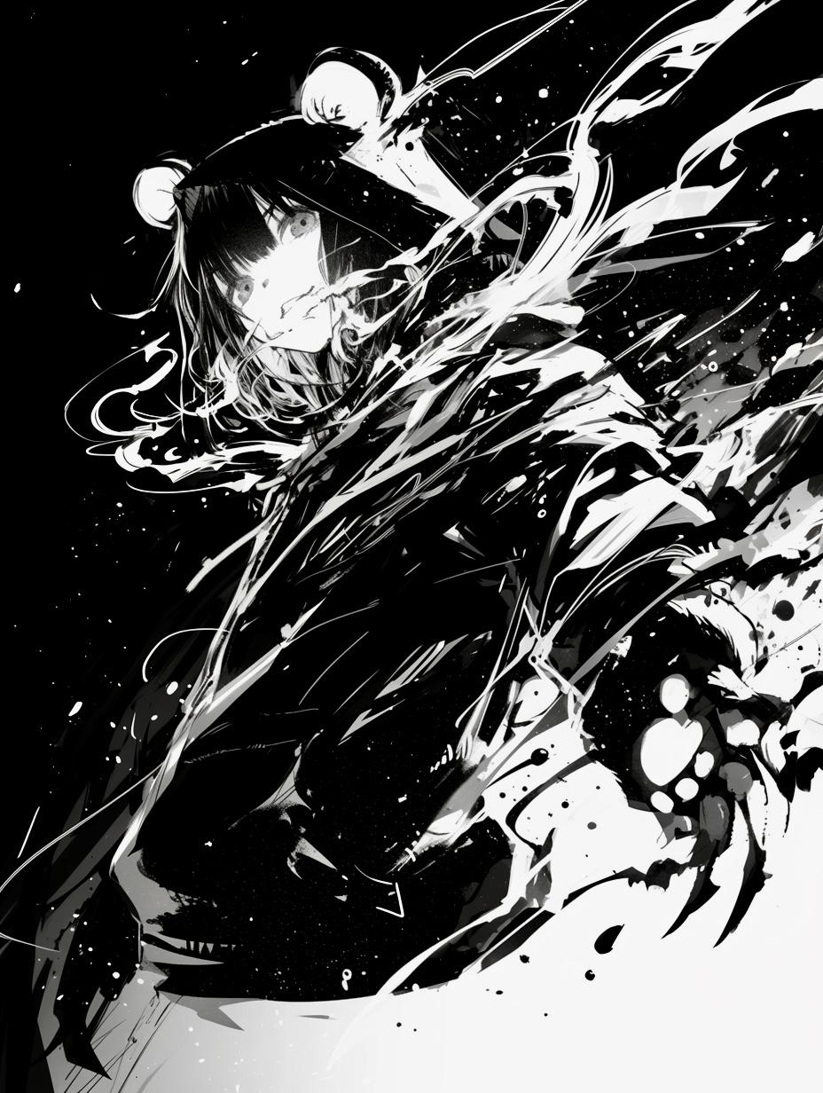 くま娘✖︎モノクロ🐾 | の人気AIイラスト・グラビア