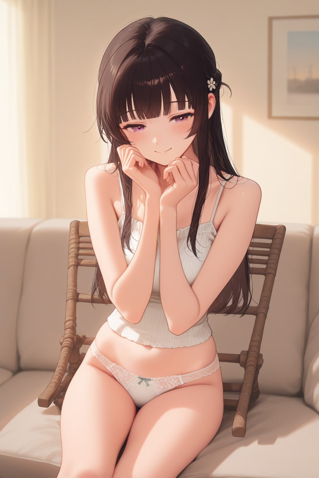 今日の服を決めてるとこ