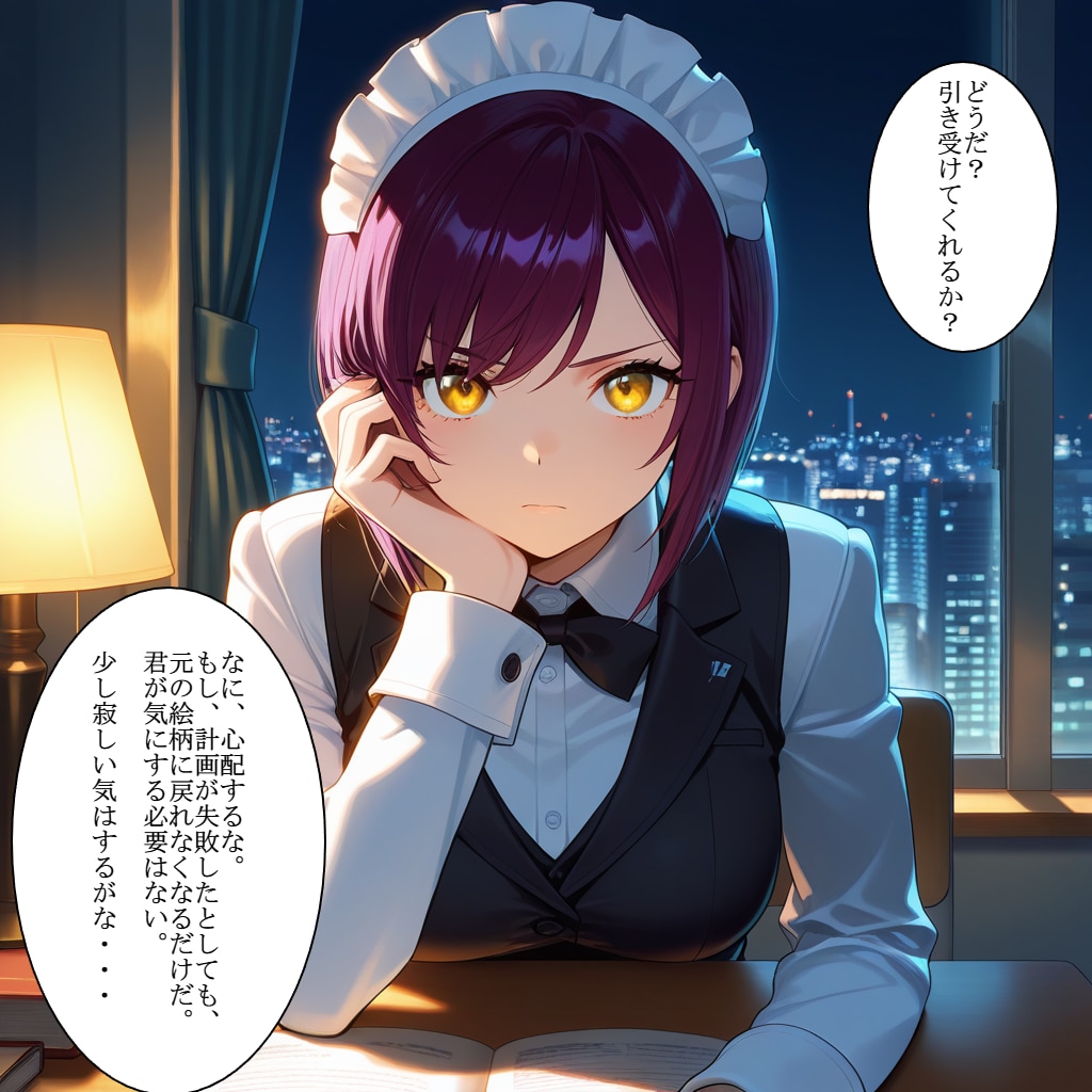 社長なら出来そうなものだけど。。。（挨拶メイドの芽衣ちゃん）