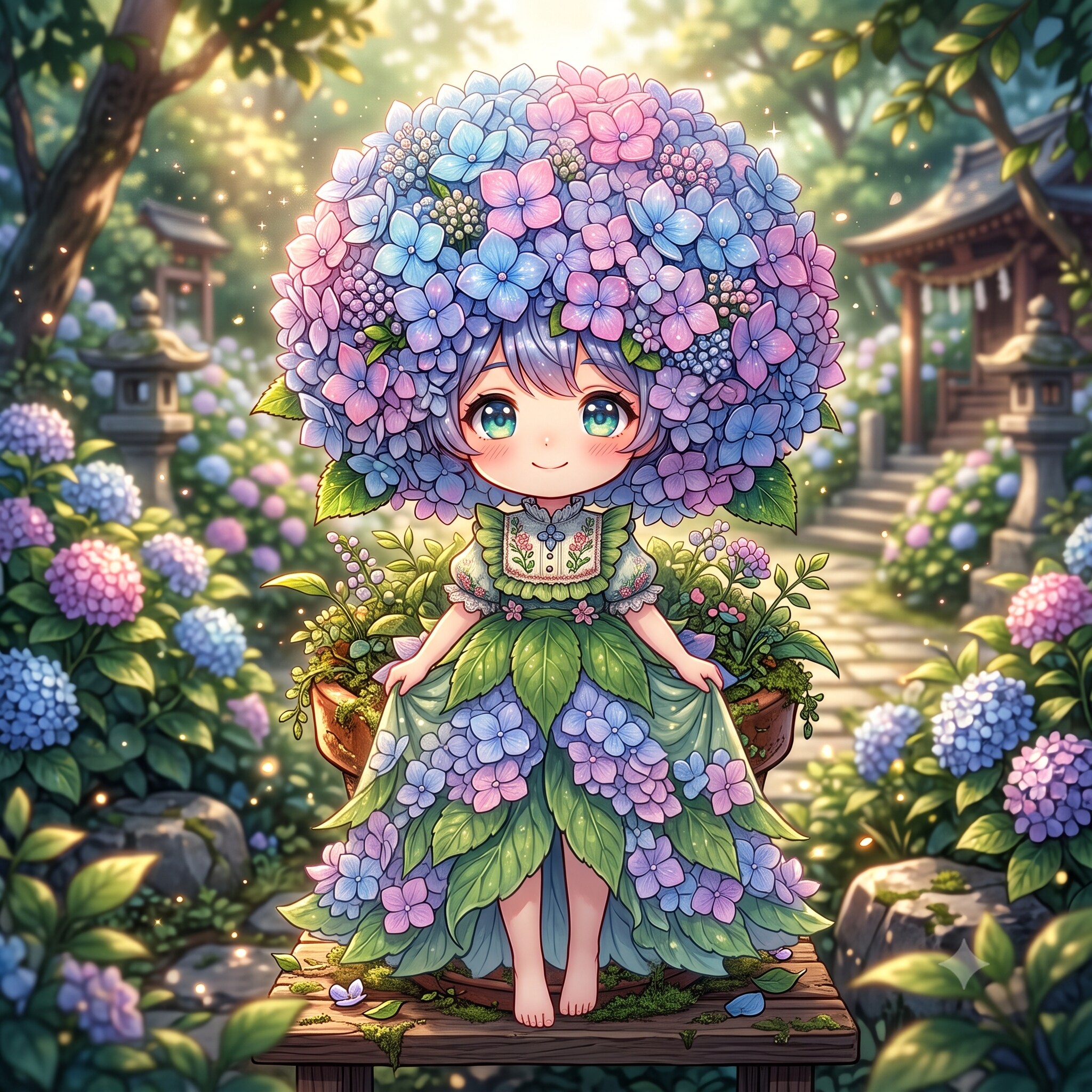 ロングスカートのあじさいちゃん