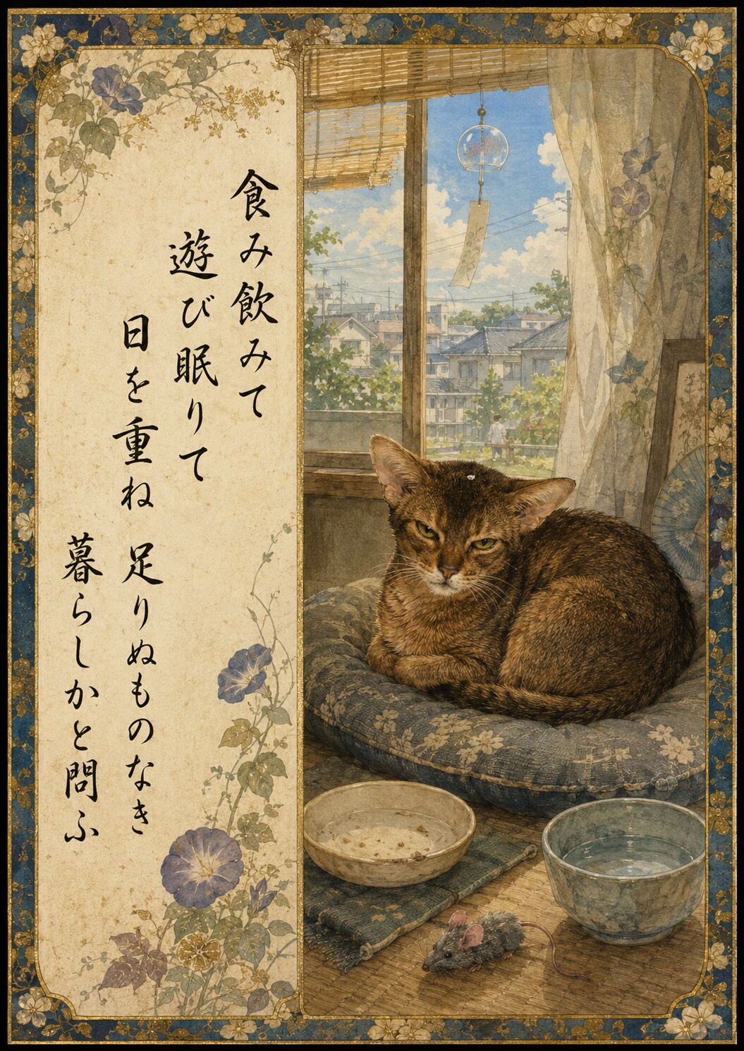 猫ちゃんと一緒　ここに居て幸せかな | の人気AIイラスト・グラビア