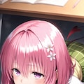 勉強の邪魔をするモモ 2枚目