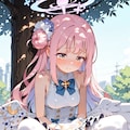木陰でお漏らし 2枚目