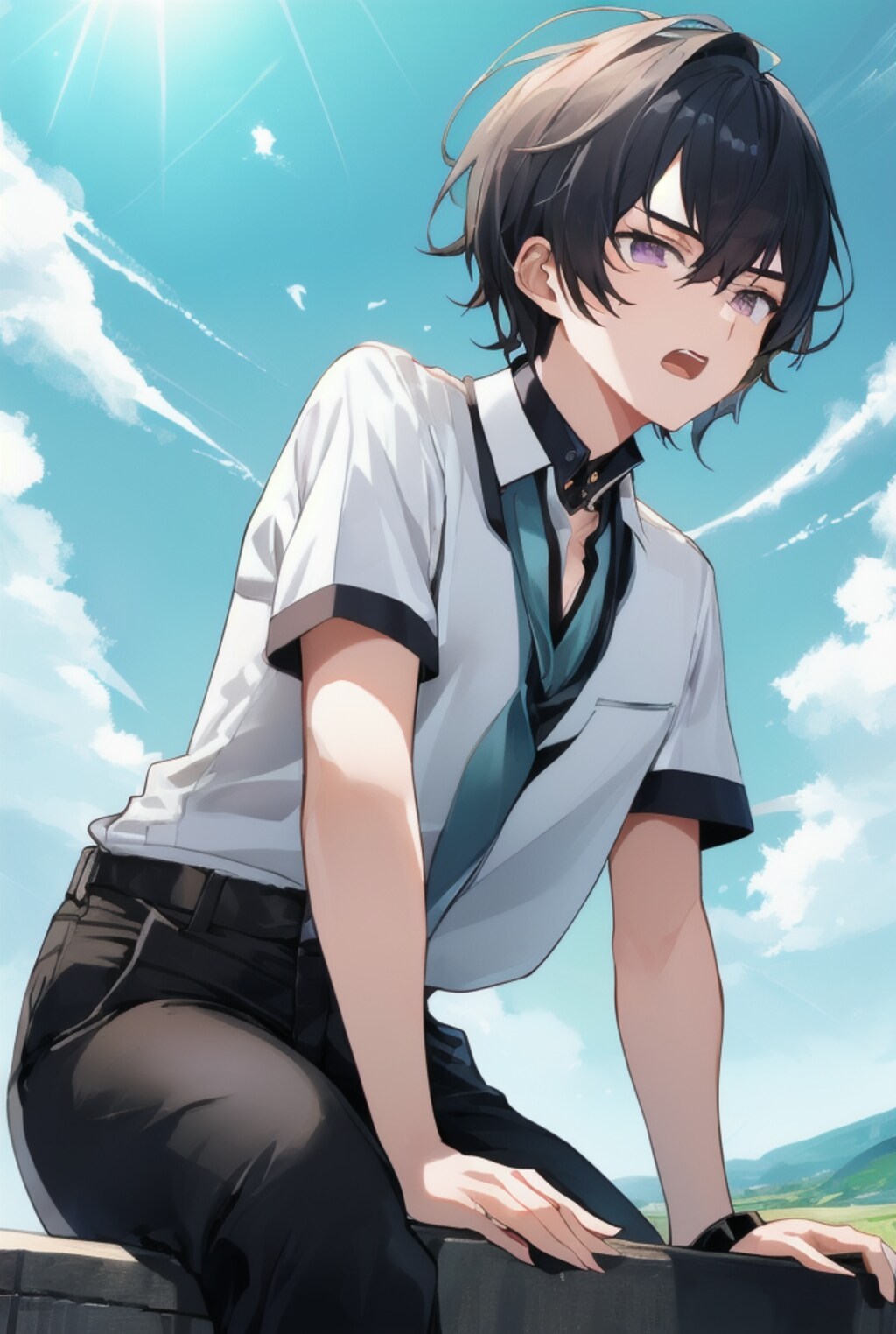 あつい～～！！あーつーい～～と叫んでいる少年達！！（12枚）
