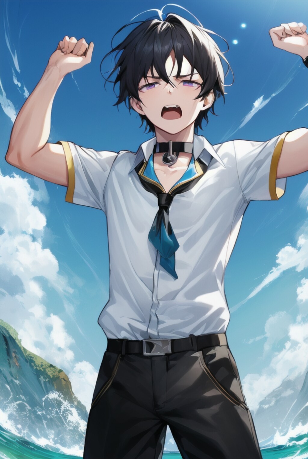 あつい～～！！あーつーい～～と叫んでいる少年達！！（12枚）