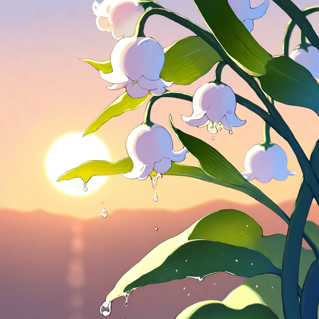 朝露のスズラン