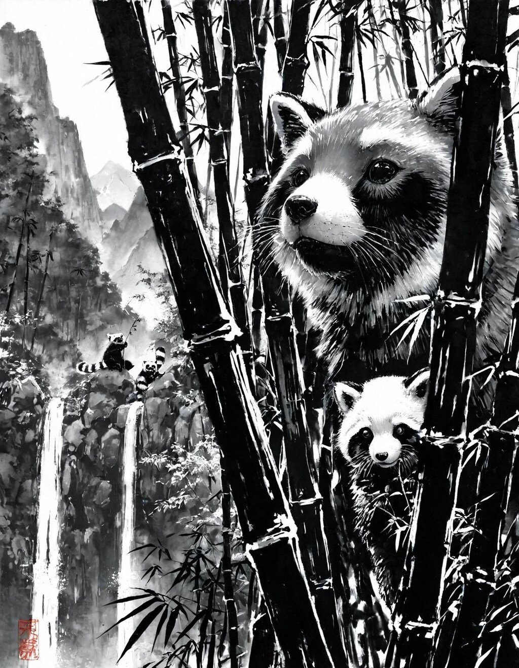 レッサーパンダは竹が大好き