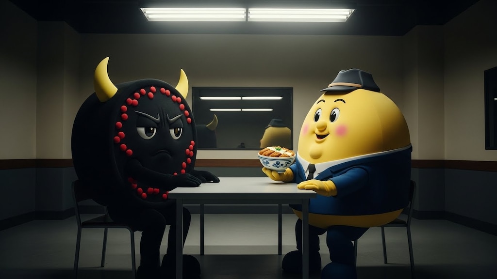 黄色細胞捜査官と カツ丼