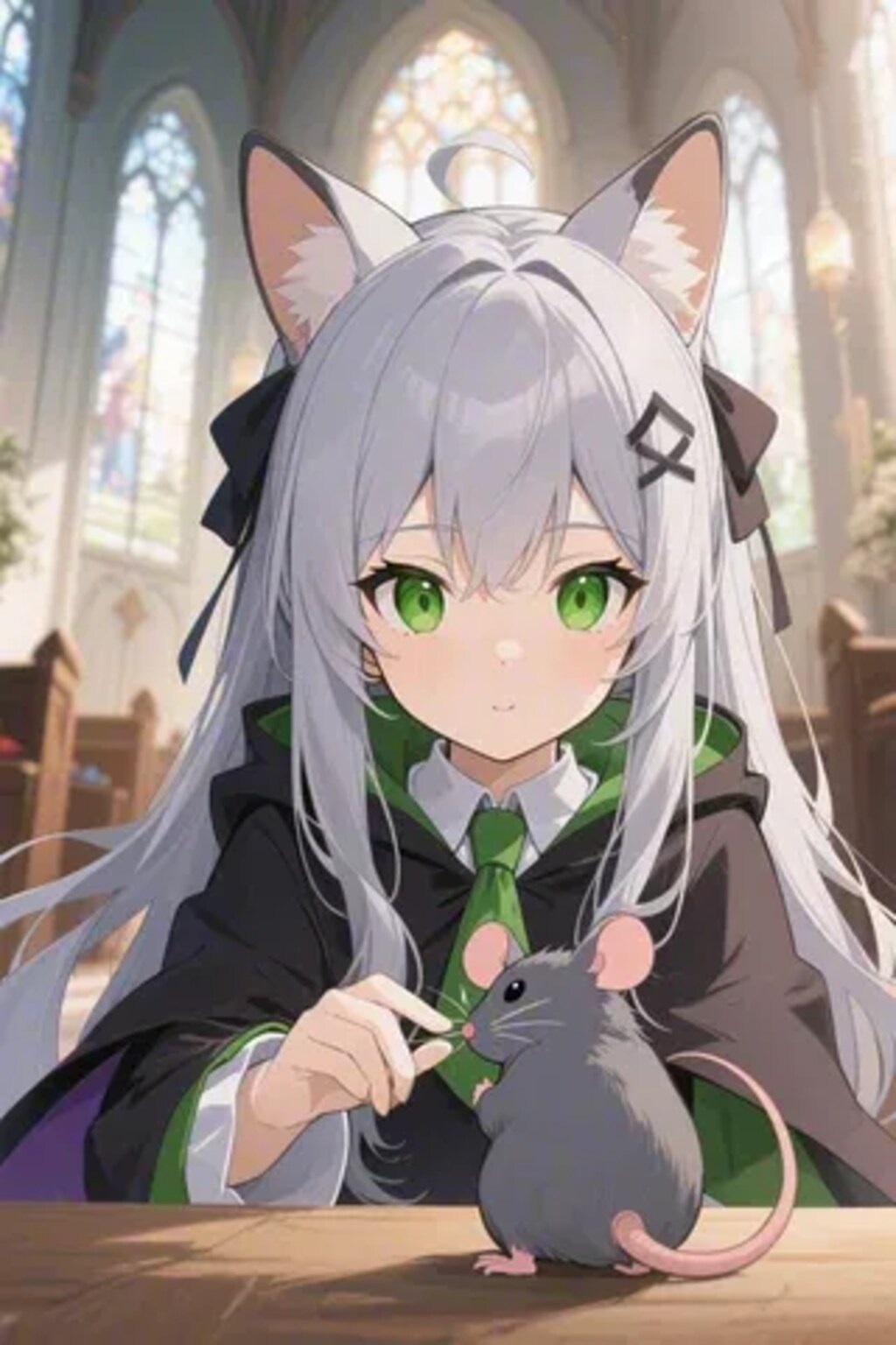 ステラちゃんとネズミ