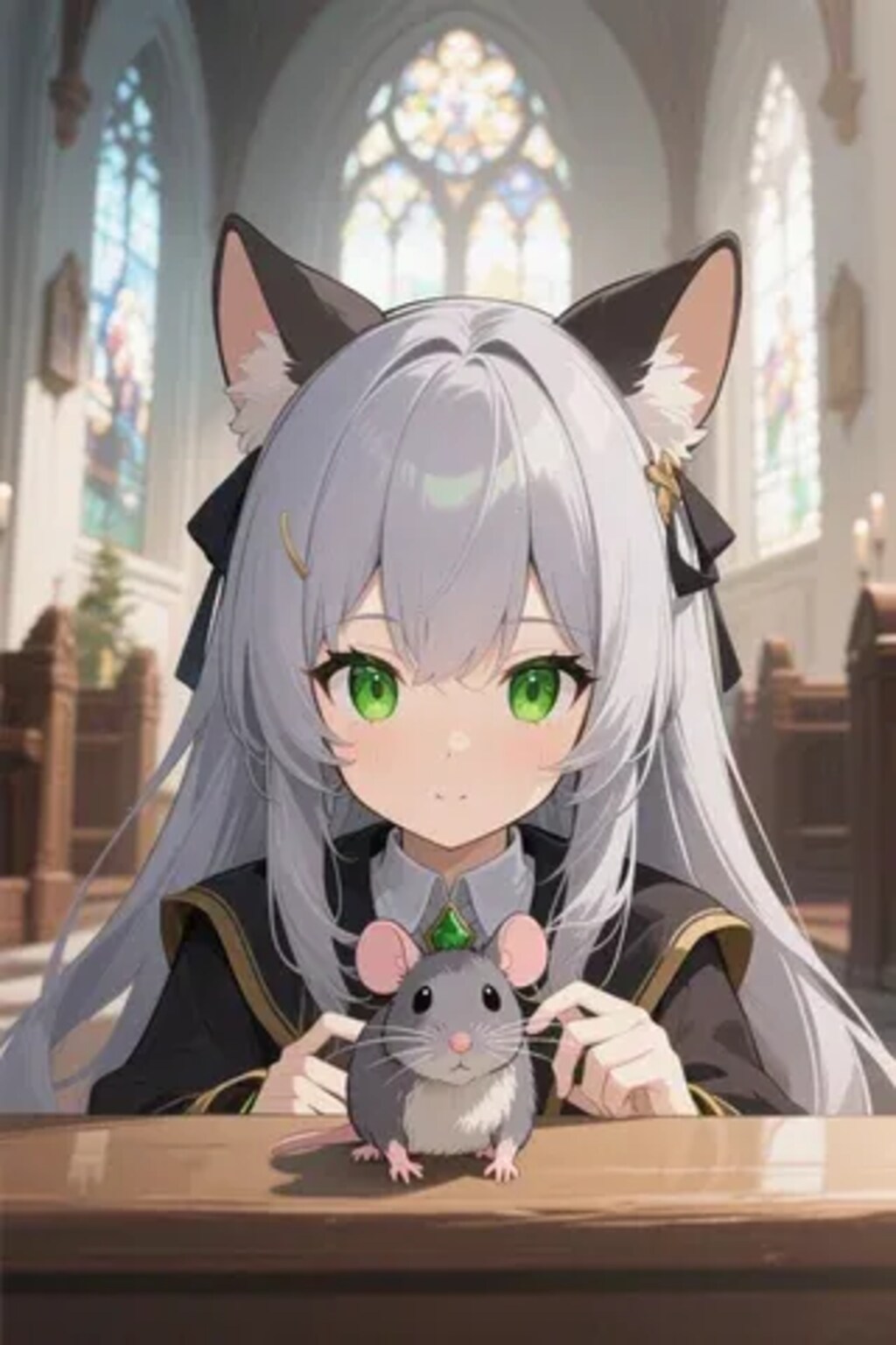 ステラちゃんとネズミ