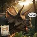 [張り紙見たよ]昨日はトリケラトプスを喋らせてた 10枚目
